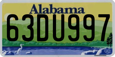 AL license plate 63DU997