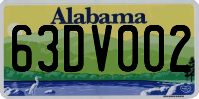 AL license plate 63DV002