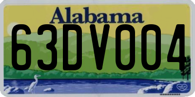 AL license plate 63DV004