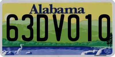 AL license plate 63DV010