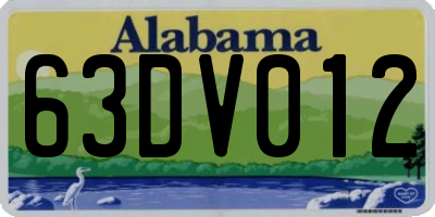 AL license plate 63DV012