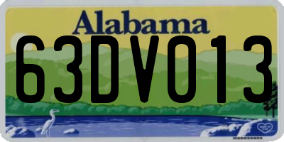 AL license plate 63DV013