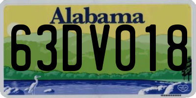 AL license plate 63DV018
