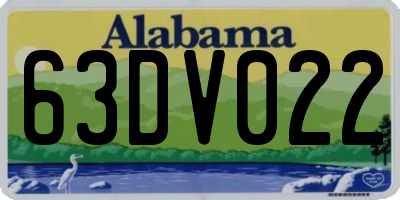 AL license plate 63DV022