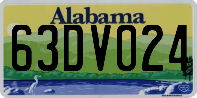 AL license plate 63DV024