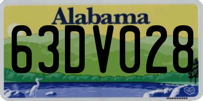 AL license plate 63DV028