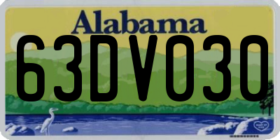 AL license plate 63DV030