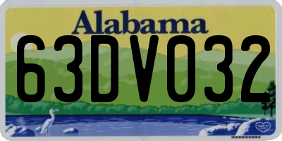 AL license plate 63DV032