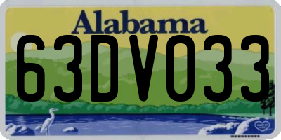 AL license plate 63DV033