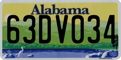 AL license plate 63DV034