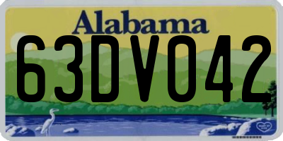 AL license plate 63DV042