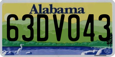 AL license plate 63DV043