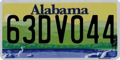 AL license plate 63DV044