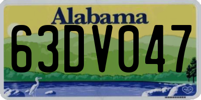 AL license plate 63DV047