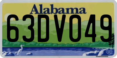 AL license plate 63DV049