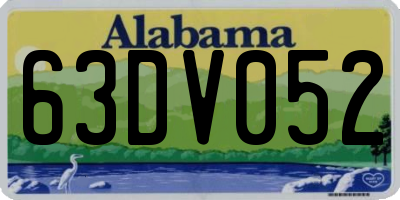 AL license plate 63DV052