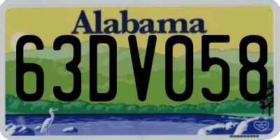 AL license plate 63DV058