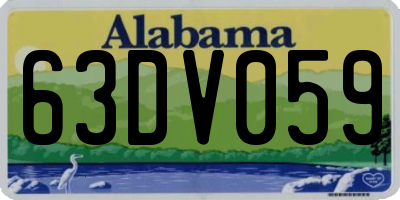 AL license plate 63DV059