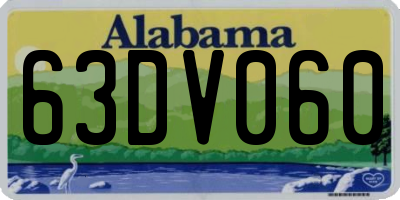AL license plate 63DV060