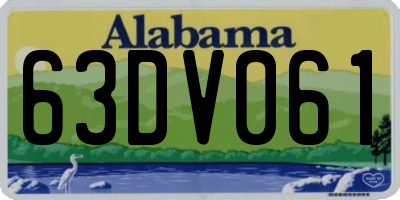AL license plate 63DV061