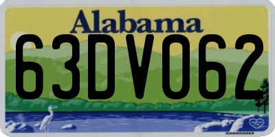 AL license plate 63DV062