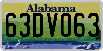 AL license plate 63DV063