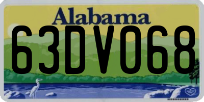 AL license plate 63DV068