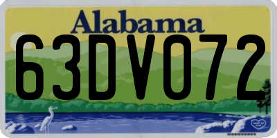 AL license plate 63DV072