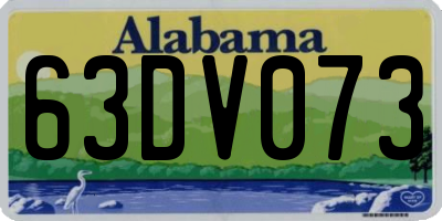 AL license plate 63DV073