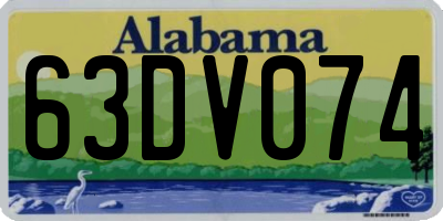 AL license plate 63DV074