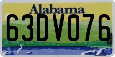 AL license plate 63DV076