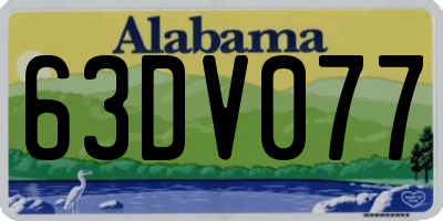 AL license plate 63DV077