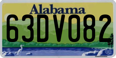 AL license plate 63DV082