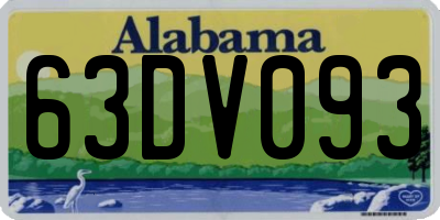 AL license plate 63DV093