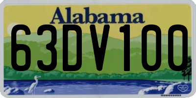 AL license plate 63DV100