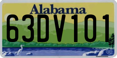 AL license plate 63DV101