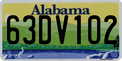 AL license plate 63DV102