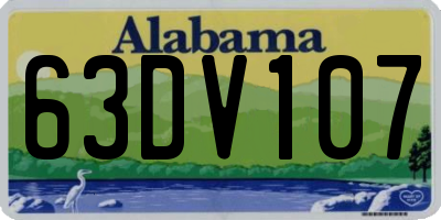 AL license plate 63DV107