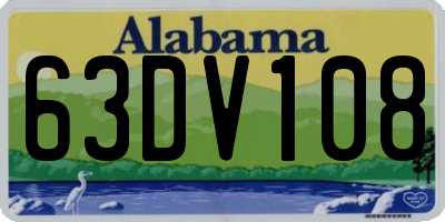 AL license plate 63DV108