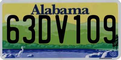 AL license plate 63DV109