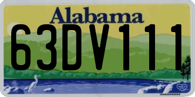 AL license plate 63DV111