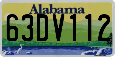 AL license plate 63DV112
