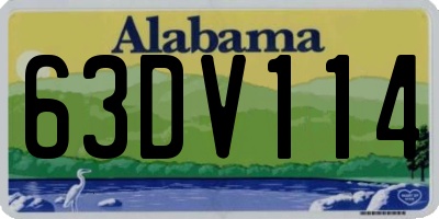 AL license plate 63DV114