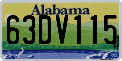 AL license plate 63DV115