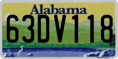 AL license plate 63DV118