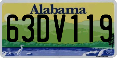 AL license plate 63DV119