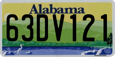 AL license plate 63DV121