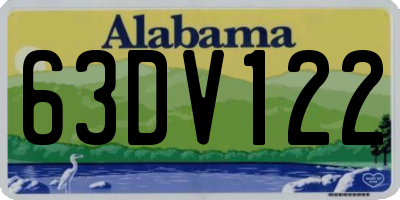 AL license plate 63DV122