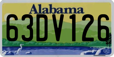AL license plate 63DV126