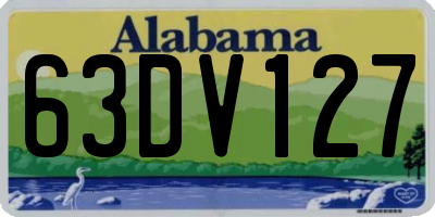 AL license plate 63DV127